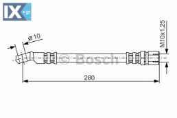 Ελαστικός σωλήνας φρένων BOSCH 1987476238