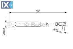 Ελαστικός σωλήνας φρένων BOSCH 1987476409