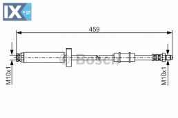 Ελαστικός σωλήνας φρένων BOSCH 1987476462