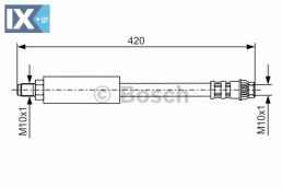 Ελαστικός σωλήνας φρένων BOSCH 1987476535