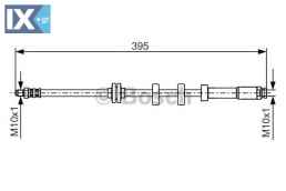 Ελαστικός σωλήνας φρένων BOSCH 1987476635