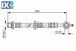 Ελαστικός σωλήνας φρένων BOSCH 1987476837