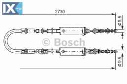 Ντίζα, φρένο ακινητοποίησης BOSCH 1987477370