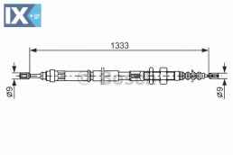 Ντίζα, φρένο ακινητοποίησης BOSCH 1987477440