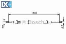 Ντίζα, φρένο ακινητοποίησης BOSCH 1987477488