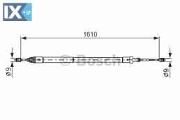 Ντίζα, φρένο ακινητοποίησης BOSCH 1987477584