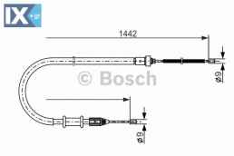 Ντίζα, φρένο ακινητοποίησης BOSCH 1987477635