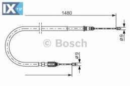 Ντίζα, φρένο ακινητοποίησης BOSCH 1987477653