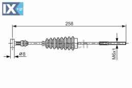 Ντίζα, φρένο ακινητοποίησης BOSCH 1987477996