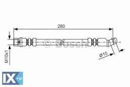 Ελαστικός σωλήνας φρένων BOSCH 1987481014