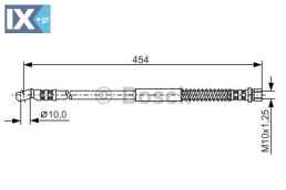 Ελαστικός σωλήνας φρένων BOSCH 1987481029