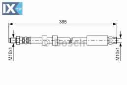 Ελαστικός σωλήνας φρένων BOSCH 1987481117
