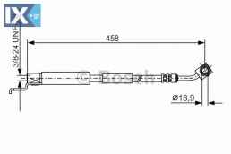 Ελαστικός σωλήνας φρένων BOSCH 1987481187