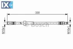 Ελαστικός σωλήνας φρένων BOSCH 1987481493