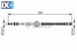 Ελαστικός σωλήνας φρένων BOSCH 1987481516