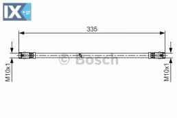 Ελαστικός σωλήνας φρένων BOSCH 1987481517