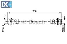 Ελαστικός σωλήνας φρένων BOSCH 1987481628