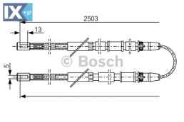 Ντίζα, φρένο ακινητοποίησης BOSCH 1987482009