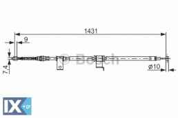 Ντίζα, φρένο ακινητοποίησης BOSCH 1987482293