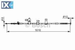 Ντίζα, φρένο ακινητοποίησης BOSCH 1987482307