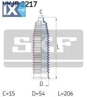 Σετ φούσκες, τιμόνι SKF VKJP2217