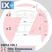 Σετ τακάκια, δισκόφρενα ZIMMERMANN 240141551