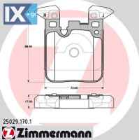 Σετ τακάκια, δισκόφρενα ZIMMERMANN 250291701