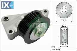 Τροχαλία παρέκκλισης, ιμάντας poly-V INA 532082510