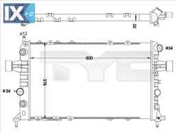 Ψυγείο, ψύξη κινητήρα TYC 7250040R