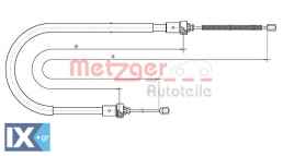 Ντίζα, φρένο ακινητοποίησης METZGER 106892