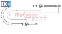 Ντίζα, φρένο ακινητοποίησης METZGER 106892