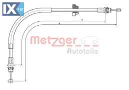 Ντίζα, φρένο ακινητοποίησης METZGER 115571