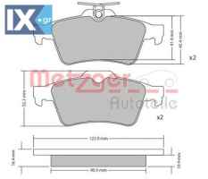 Σετ τακάκια, δισκόφρενα METZGER 1170006