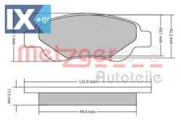 Σετ τακάκια, δισκόφρενα METZGER 1170089