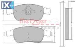 Σετ τακάκια, δισκόφρενα METZGER 1170265