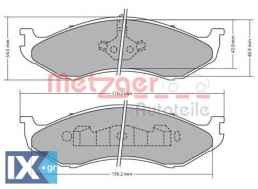 Σετ τακάκια, δισκόφρενα METZGER 1170452