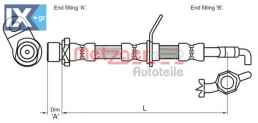 Ελαστικός σωλήνας φρένων METZGER 4110028