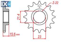 Γρανάζι εμπρόσθιο JT JTF577.14 YAMAHA XT600E 1990-2000 JTF577.14